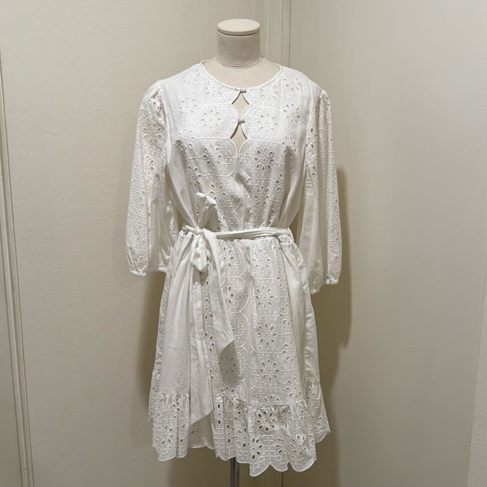 J. Crew White Eyelet Dress